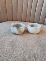 Set van 2 marmeren schaaltjes, Schaal, Rond, Ophalen of Verzenden, Zo goed als nieuw