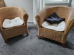 Rieten stoelen, Huis en Inrichting, Ophalen, Twee, Bruin, Riet of Rotan