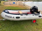 Rubberboot, 15 PK buitenboordmotor, strandtrailer., Watersport en Boten, Rubberboten, Overige merken, Aluminium, Gebruikt, Ophalen of Verzenden