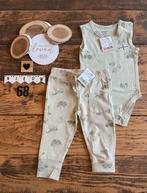 Baby boy wibra setje groen broekje romper maat 68, Kinderen en Baby's, Babykleding | Maat 68, Nieuw, Ophalen of Verzenden, Setje