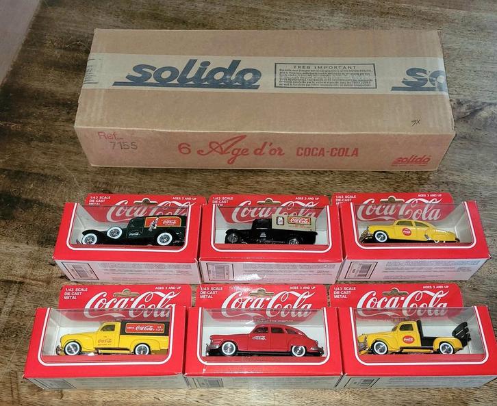 Solido Coca-Cola 6 Age d'Or Set 1/43 Nieuw, Verzamelen, Merken en Reclamevoorwerpen, Nieuw, Ophalen of Verzenden