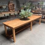 Antieke werktafel, oude houten tafel, vintage, werkbank, Ophalen, Vijf personen of meer, Rechthoekig