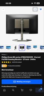 Philips Evnia 27" Curved Gaming Monitor 240Hz, Computers en Software, Monitoren, HDMI, Curved, VA, Nieuw