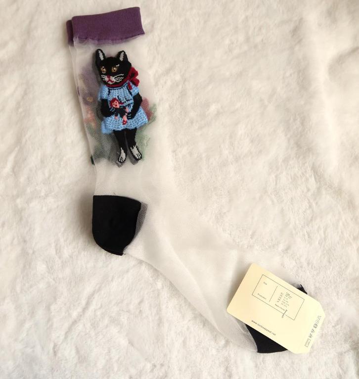 Nathalie Lete x Socks Appeal transparante katten sokken, Kleding | Dames, Sokken en Kousen, Nieuw, Sokken en Kniesokken, Maat 39 t/m 42