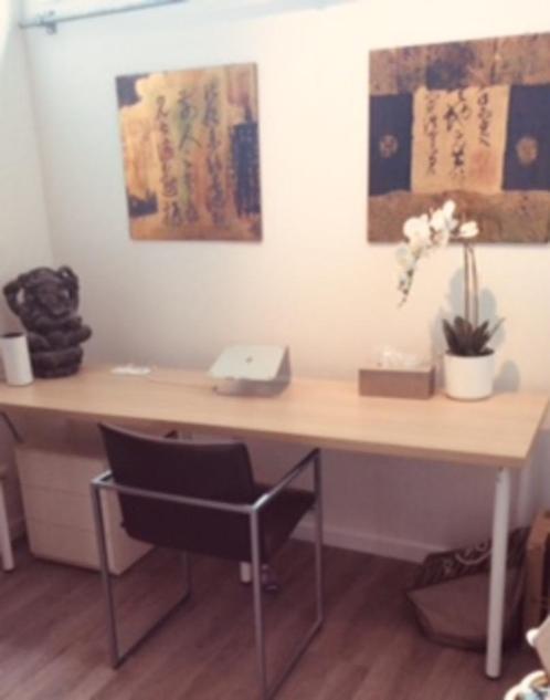 Ikea tafel / buro 200cm breed hout, Huis en Inrichting, Bureaus, Zo goed als nieuw, Bureau, Ophalen