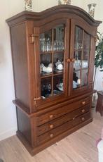 Eiken servies kast 2 delen, Huis en Inrichting, Ophalen, Zo goed als nieuw, 50 tot 75 cm, 150 tot 200 cm