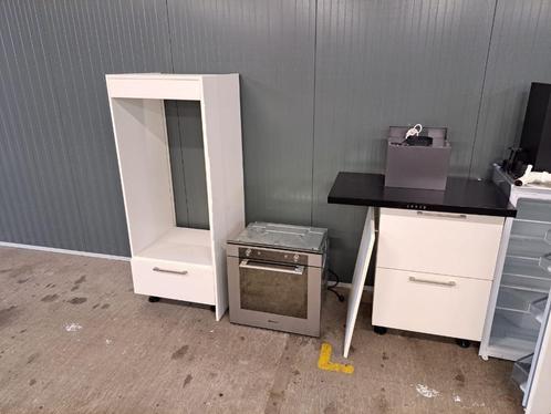 Nette keuken gedemonteerd, Huis en Inrichting, Keuken | Complete keukens, Gebruikt, Hoekkeuken, Wit, Overige materialen, Hoogglans of Gelakt