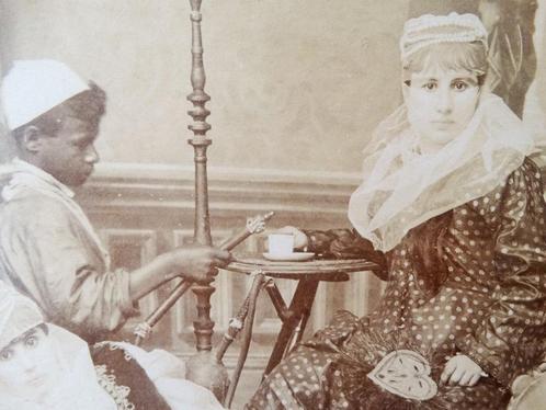 19e eeuwse albuminedruk Hippolyte Arnoux - Turkse dames, Antiek en Kunst, Kunst | Tekeningen en Foto's, Verzenden