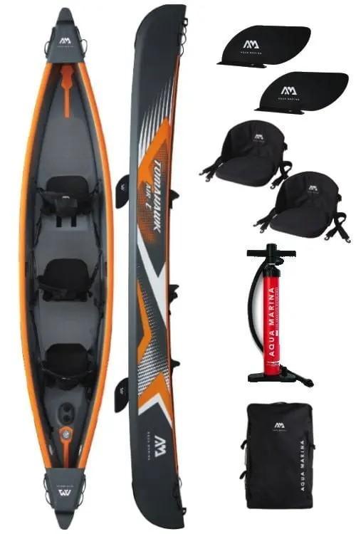 Aqua Marina Tomahawk Air-C 15'8" Kano - Zo Goed Als Nieuw!, Watersport en Boten, Kano's, Zo goed als nieuw, Canadese kano of Open kano