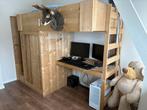 Houten Hoogslaper met Bureau en Kast, Ophalen, Gebruikt, Hoogslaper, Eenpersoons