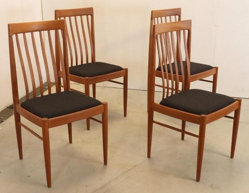 Set 4 Bramin stoelen eetkamerstoelen gestoffeerd gratis bezo, Huis en Inrichting, Stoelen, Zo goed als nieuw, Vier, Hout, Stof