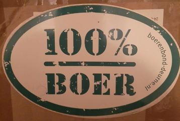 Autosticker 100% Boer boerenbond Dreumel voor op je tractor  beschikbaar voor biedingen