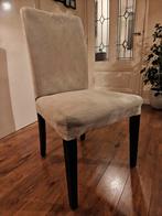 4 Ikea Eetkamerstoelen met Suède Look + Reservehoezen, Huis en Inrichting, Stoelen, Ophalen, Gebruikt, Hout, Vier