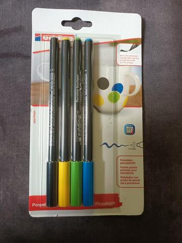 Nieuwe Edding porselein penseelstiften nieuw 4200 4x stift beschikbaar voor biedingen