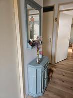 Brocant setje: Hal kastje met spiegel, Ophalen of Verzenden, Gebruikt