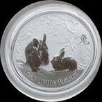 Zilveren 1/2 lunar 2 Rabit 2011., Ophalen of Verzenden, Losse munt, Zilver