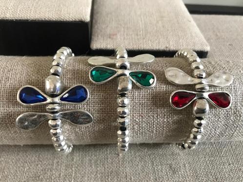 Zamak (19) (37,50 = 14,50) vlinder / libelle armband, Sieraden, Tassen en Uiterlijk, Armbanden, Nieuw, Overige materialen, Zilver