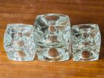 vintage glazen kubus kandelaar,ontworpen door Rudolf Jurnikl, Huis en Inrichting, Woonaccessoires | Kandelaars en Kaarsen, Overige materialen