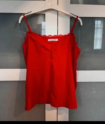	
Knoopjes top satijnen look rood one size beschikbaar voor biedingen