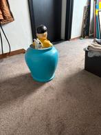 Kuifje Vaas Blauwe Lotus - Eyecatcher!, Huis en Inrichting, Woonaccessoires | Vazen, 50 tot 75 cm, Blauw, Aardewerk of Porselein