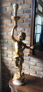Vergulde Jongeling Schemerlamp met Fakkel, Antiek en Kunst, Antiek | Lampen, Ophalen