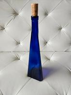Blauwe glazen fles, Antiek en Kunst, Ophalen of Verzenden