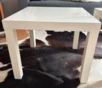 Twee witte IKEA bijzettafeltjes, 45 tot 60 cm, Vierkant, Zo goed als nieuw, 55 tot 75 cm