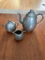 Thee-set ZTI Zeister Tin Industrie drie delig, Antiek en Kunst, Antiek | Tin, Ophalen of Verzenden