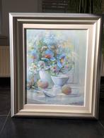 Olieverf Schilderij Stilleven met Bloemen en Fruit, Antiek en Kunst, Ophalen