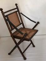 houten inklapbare captain chair met webbing rug en zitting, Antiek en Kunst, Ophalen