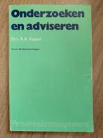 R. Kayzel - Onderzoeken en adviseren, Ophalen of Verzenden, Zo goed als nieuw, R. Kayzel