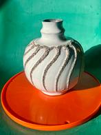 Vintage keramiek vaas bol minimalistisch japandi Strehla GDR, Antiek en Kunst, Antiek | Vazen, Ophalen of Verzenden