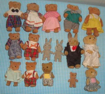 SYLVANIAN beer- konijn hond diversen 16 stuks vintage beschikbaar voor biedingen