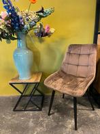Leuke velvet stoel in 3 kleuren bruin zwart groen, Huis en Inrichting, Stoelen, Overige kleuren, Stof, Nieuw, Sfeervol