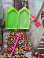 Diamant painting steentjes en sorteer bakjes en wax en 1 pen, Ophalen of Verzenden, Gebruikt, Materiaal