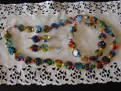Set van j60 millefiori handgemaakte kralen., Sieraden, Tassen en Uiterlijk, Kettingen, Nieuw, Overige materialen, Overige kleuren