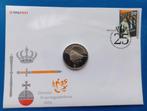 FDC Zilveren Regeringsjubileum met Penning 2005, Postzegels en Munten, Penningen en Medailles, Verzenden, Overige materialen, Nederland