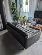 Ikea Landskrona 3-zits bruin leer, Gebruikt, Vintage, Driepersoons, Ophalen of Verzenden