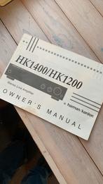 Owner’s manual HK 1400/ HK 1200, Ophalen of Verzenden, Zo goed als nieuw