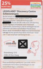 LEGOLAND Discovery Centre Scheveningen, 25% korting., Tickets en Kaartjes, Drie personen of meer, Kortingskaart