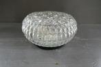 Vintage Massive plafonniere plafondlamp helder glas rond, Huis en Inrichting, Lampen | Plafondlampen, Ophalen of Verzenden, Zo goed als nieuw