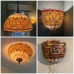 4 prachtige lampen Tiffany stijl glas in lood lampen, Ophalen of Verzenden, Zo goed als nieuw, Glas