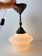 Antieke Art deco uit 1920 bronzen glas, Antiek en Kunst, Antiek | Lampen, Ophalen of Verzenden