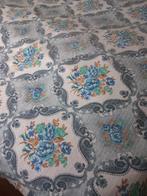 grote vintage 50s sprei, brocante bloem tweepersoons 200 240, Antiek en Kunst, Verzenden