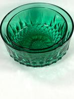 Vintage Arcoroc France smaragdgroene glazen schaaltjes, Ophalen