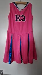 K3 Cheerleader Jurk Maat 152 + Pompoms, Kinderen en Baby's, Carnavalskleding en Verkleedspullen, Ophalen of Verzenden, Gebruikt