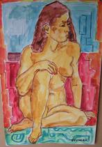 H.Bekman zitpose (Acrylverf) 1964 De Nieuwe Haagse School, Antiek en Kunst, Ophalen of Verzenden