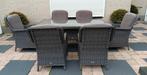 Luxe royale 6 persoons tuinset / loungeset, Ophalen, 6 zitplaatsen, Zo goed als nieuw, Wicker