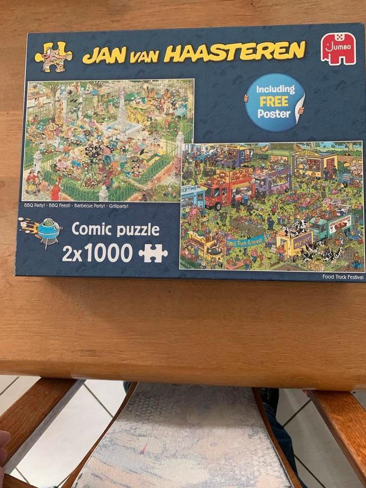 Jan van Haasteren Puzzel 2x1000, Hobby en Vrije tijd, Denksport en Puzzels, Zo goed als nieuw, Legpuzzel, Meer dan 1500 stukjes