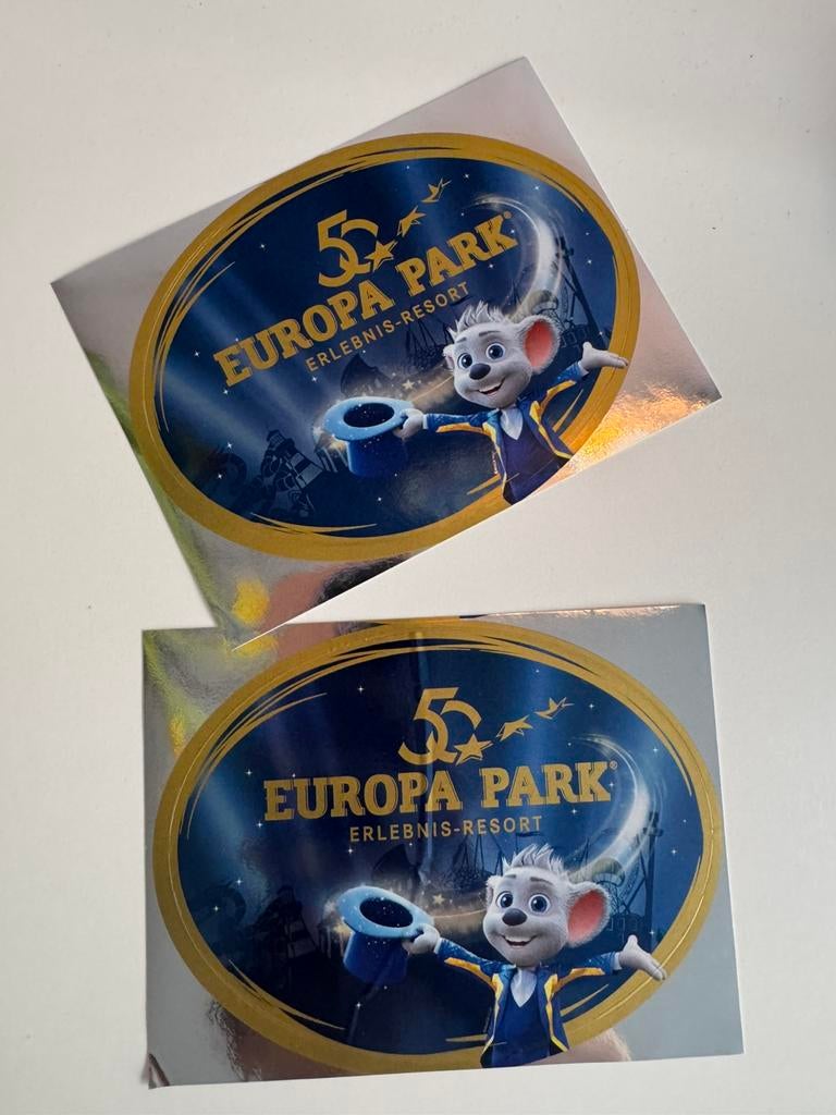 Unieke stickers Europapark 50 jaar, Verzamelen, Ophalen